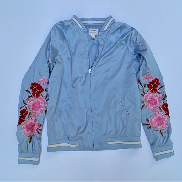 blue bomber jacket forever 21